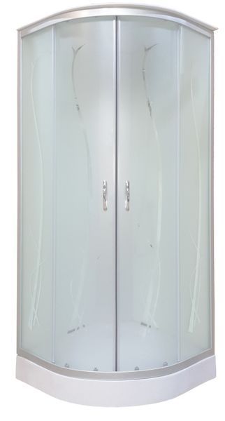 Гідромасажний бокс Ko&Po 126-4 90х90 з малюнком душова кабіна 3 форсункі із заднім склом низький піддон 126-90-4 фото