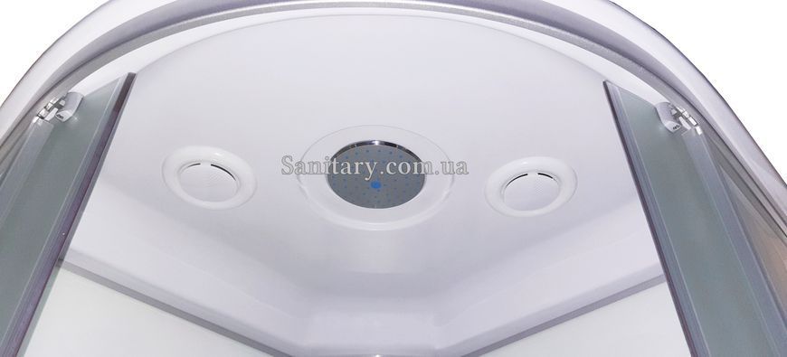 Гідромасажний бокс Ko&Po 126-4 90х90 з малюнком душова кабіна 3 форсункі із заднім склом низький піддон 126-90-4 фото