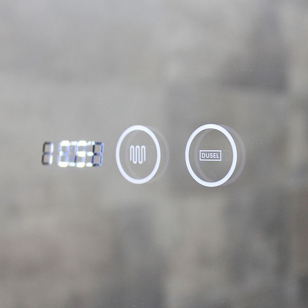 Дзеркало DUSEL LED DE-M0065D Silver 65смх80см сенсорне включення + підігрів+ годинник/темп 606516 фото