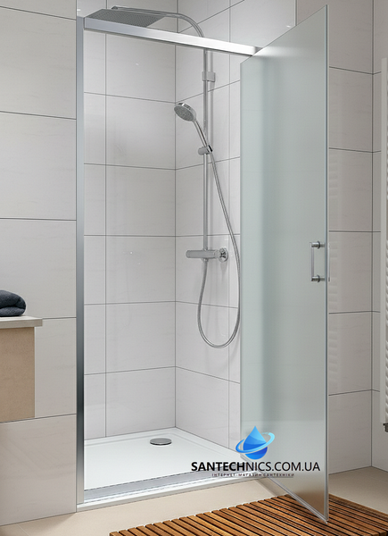 Душові двері розпашні Sunways Opal 90x190 см  для душу загартоване матове скло 6 мм Opal-90 фото