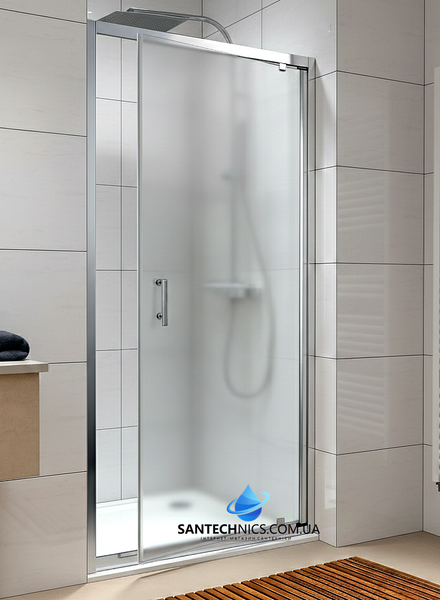 Душові двері розпашні Sunways Opal 90x190 см  для душу загартоване матове скло 6 мм Opal-90 фото