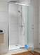 Душові двері розпашні Sunways Opal 90x190 см  для душу загартоване матове скло 6 мм Opal-90 фото 4