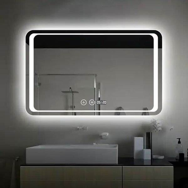 Дзеркало DUSEL LED DE-M3031 100смх75см сенсорне включення + підігрів+ годинник/темп+Bluetooth 630324 фото