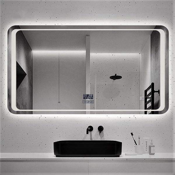 Дзеркало DUSEL LED DE-M3031 100смх75см сенсорне включення + підігрів+ годинник/темп+Bluetooth 630324 фото