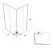 Душова кабіна Shower Titan 120x80x180 см без піддону прямокутна розсувна для душу матове скло 5 мм Titan-120x80 фото 11
