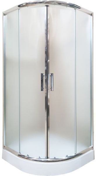 Душова кабiна Sunways R-522 90х90х193 см на низькому пiддоні, профіль хром, матове скло 6мм, розсувні двері R-522 фото