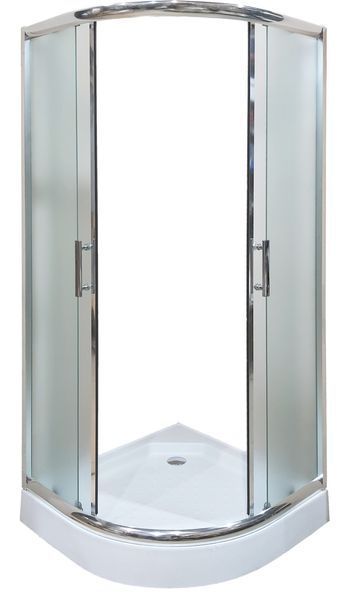 Душова кабiна Sunways R-522 90х90х193 см на низькому пiддоні, профіль хром, матове скло 6мм, розсувні двері R-522 фото