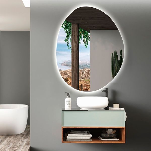 Дзеркало DUSEL LED DE-M1020 75смх100 см сенсорне включення + підігрів 606521 фото