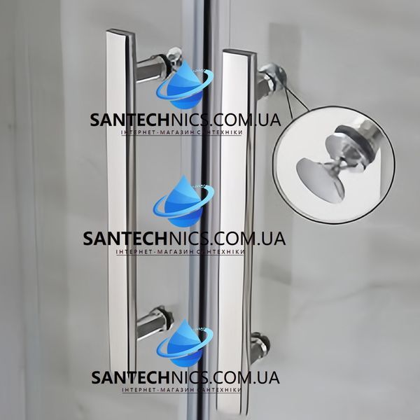 Душова кабiна Sunways R-522 90х90х193 см на низькому пiддоні, профіль хром, матове скло 6мм, розсувні двері R-522 фото