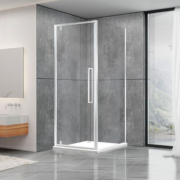 Душевая кабина Dusel DL198/DL196 Chrome, 90х90х190, стекло прозрачное, дверь распашная 519891 фото