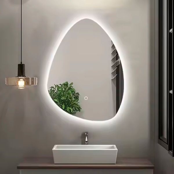 Дзеркало DUSEL LED DE-M1014 60смх80см сенсорне включення + підігрів + годинник / темп 606520 фото