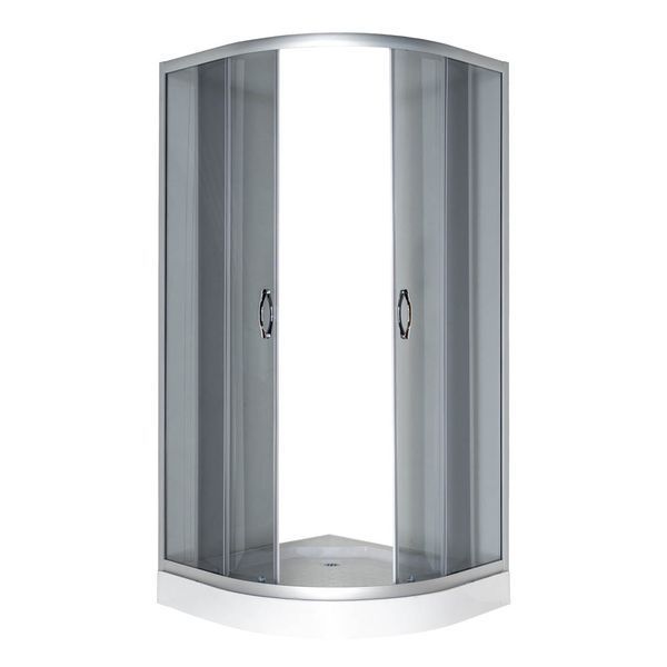 Душевая кабина VIVIA JK 091 Grey 90х90х190 см серое стекло низкий полукруглый поддон  А0055605 фото