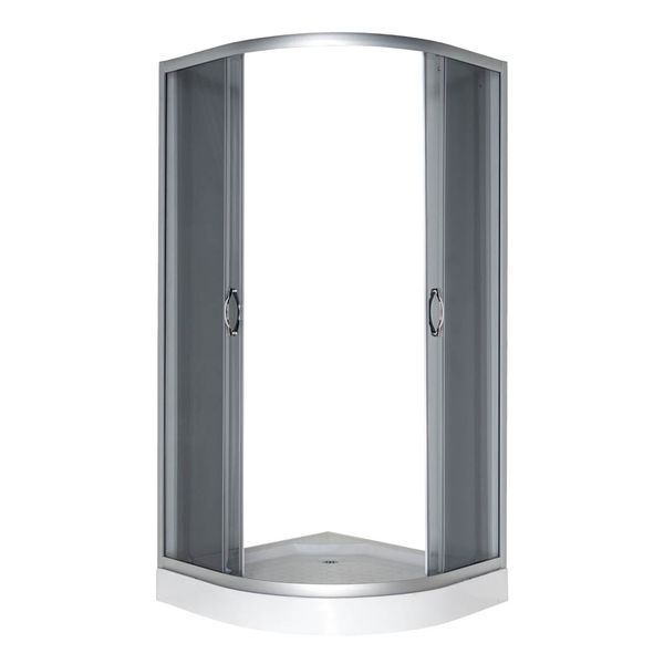 Душевая кабина VIVIA JK 091 Grey 90х90х190 см серое стекло низкий полукруглый поддон  А0055605 фото