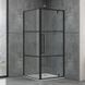 Душевая кабина Dusel DL198BP+DL196BP Black Matt Paint, 90х90х190, стекло прозрачное, дверь распашная 519893 фото 1