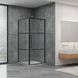 Душевая кабина Dusel DL198BP+DL196BP Black Matt Paint, 90х90х190, стекло прозрачное, дверь распашная 519893 фото 2