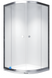 Душова кабіна Shower Titan 90х90х180 см без піддону напівкругла матове загартоване скло 5 мм розcувні двері STN-002 фото 1