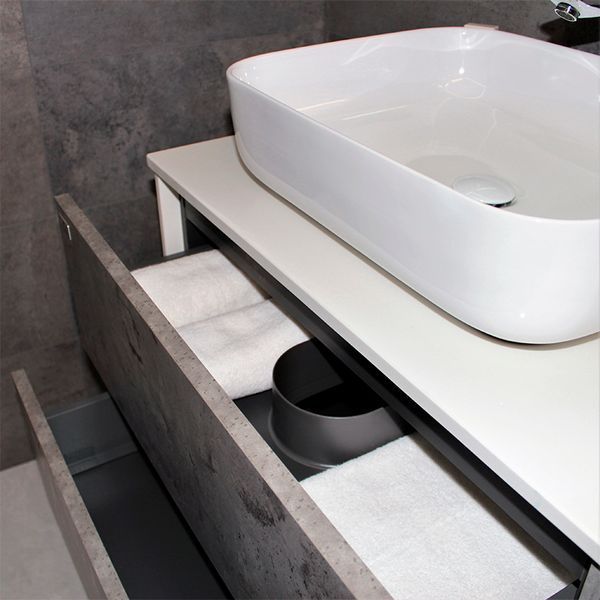 Тумба с раковиной REXON Ombra RX99CG/100 Glossy White/Espresso 19910C фото