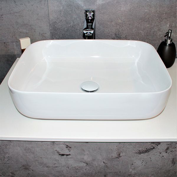 Тумба с раковиной REXON Ombra RX99CG/100 Glossy White/Espresso 19910C фото