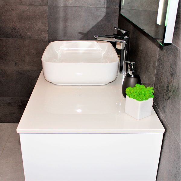 Тумба с раковиной REXON Ombra RX99CG/100 Glossy White/Espresso 19910C фото