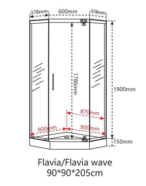 Душевая кабина INSANA Flavia JK 90х90х205 мелкий поддон ( А0059653 ) А0059653 фото