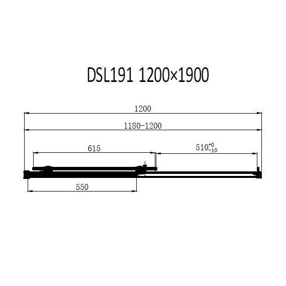 Душові двері в нішу Dusel DSL191 Chrome розсувні, скло прозоре, 120х190 419122 фото
