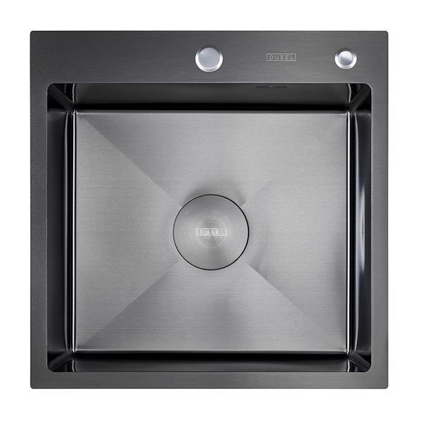 Мийка кухонна з нержавіючої сталі SS304 DS50560-2NB 600*500*220 (Nano Black) DS50560-2NB фото
