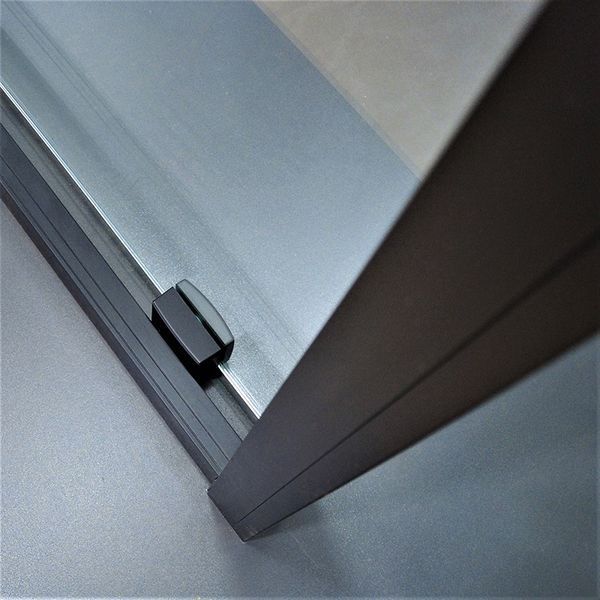 Душова кабіна Dusel DSL191B+195B Black Matt 120х80х190, двері розсувні, скло прозоре 519128 фото