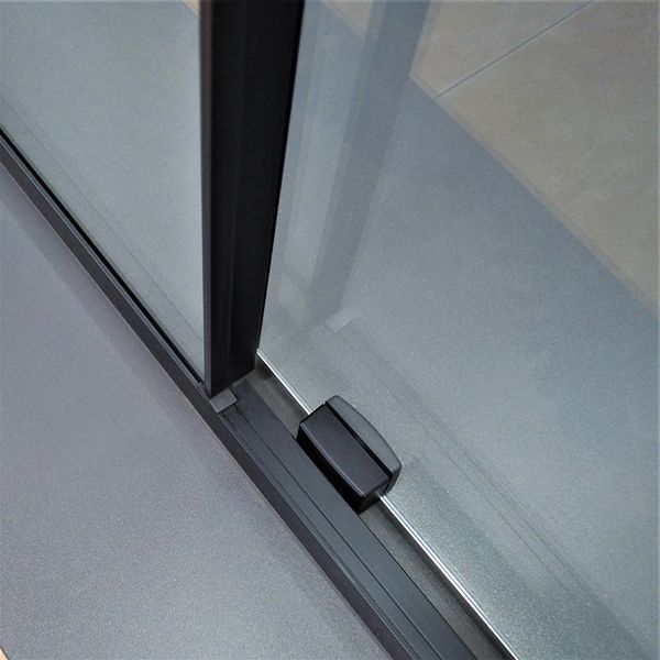 Душова кабіна Dusel DSL191B+195B Black Matt 120х90х190, двері розсувні, скло прозоре 519129 фото