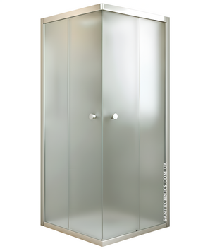 Душова кабіна Shower Saturn 80x80x190 см без піддону квадратна розсувна для душу матове скло 6 мм STN-162-6 фото