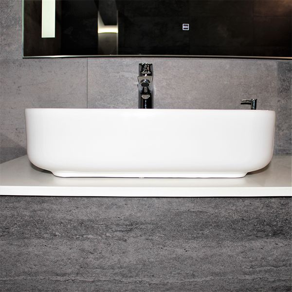 Тумба з раковиною REXON Ombra RX99ES/100 Glossy White/Concrete Grey 19910E фото