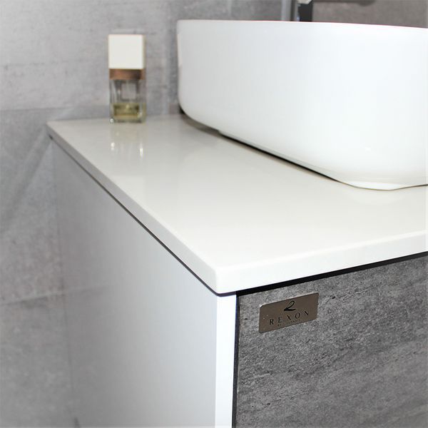 Тумба з раковиною REXON Ombra RX99ES/100 Glossy White/Concrete Grey 19910E фото
