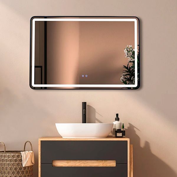 Дзеркало DUSEL LED DE-M0065D Black 120смх75см сенсорне включення + підігрів 606506 фото