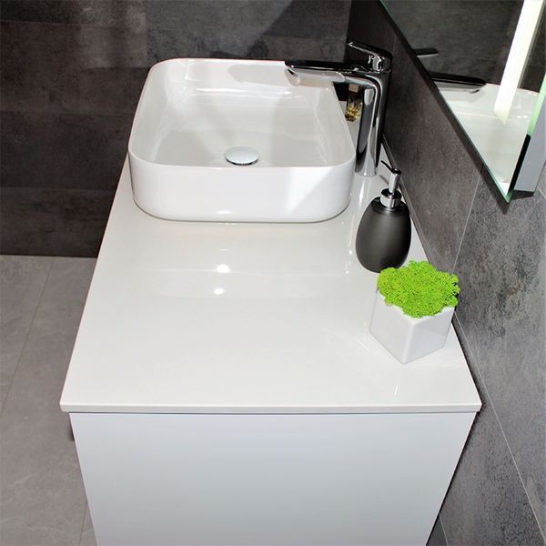 Тумба з раковиною REXON Ombra RX99ES/100 Glossy White/Concrete Grey 19910E фото