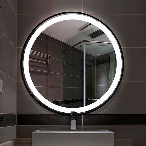 Зеркало DUSEL LED DE-M2071D Black круглое 100смх100см сенсорное включение+подогрев 620711 фото