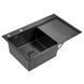 Мийка кухонна з нержавіючої сталі SS304 DS50963-2RNB 630*500*230 Right (Nano Black) DS50963-2RNB фото 1
