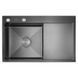 Мийка кухонна з нержавіючої сталі SS304 DS50963-2RNB 630*500*230 Right (Nano Black) DS50963-2RNB фото 2
