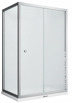 Душова кабіна Shower Neptun 120x80x190 см без піддону прямокутна розсувні двері матове скло 6 мм NPT-372 matt фото