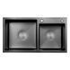 Мийка кухонна з нержавіючої сталі SS304 DS50878-2RNB 780*430*220 Right (Nano Black) DS50878-2RNB фото 2