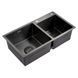 Мийка кухонна з нержавіючої сталі SS304 DS50878-2RNB 780*430*220 Right (Nano Black) DS50878-2RNB фото 1