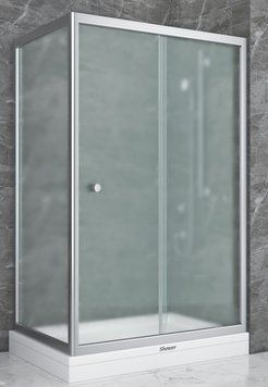 Душова кабіна прямокутна Shower Neptun 120x90x190 см розсувна без піддону матове скло 6мм NPT-412 matt фото