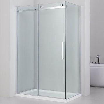 Душева кабіна Elegant home 120x80 прямокутна без піддону розсувні двері прозоре скло 8мм BL-1011 фото