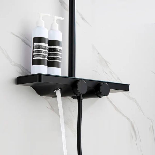Душова система DUSEL BRONX Thermostatic Black (233307000) 233307000 фото