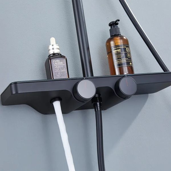 Душова система DUSEL BRONX Thermostatic Black (233307000) 233307000 фото