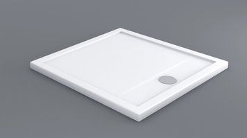 Душовий піддон 90х90х5 см Shower Slim тонкий акриловий квадратний для душової кабіни Slim 90 фото