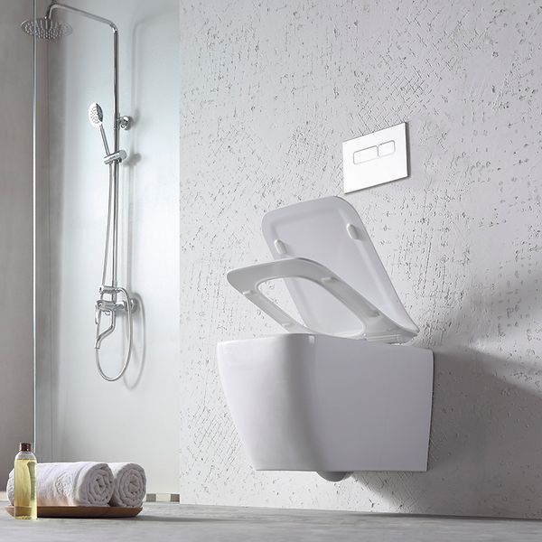 Унитаз DUSEL CUBIS подвесной DWHT10201030R с сиденьем Soft Close дюропласт 810301 фото