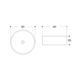 Накладной умывальник Ruby 41х41х12,5 ( А0048553 ) А0048553 фото 2