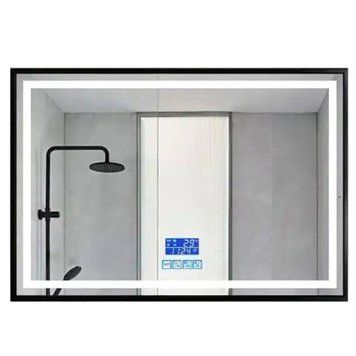 Зеркало DUSEL LED DE-M0061S1 Black 100смх75см сенсорное включение+подогрев+часы/темп+Bluetooth 600620 фото