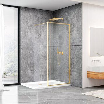 Душова стінка DUSEL Walk-In WL172G Gold 900*2000 (8мм) 172093 фото