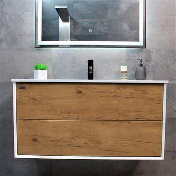 Тумба з раковиною REXON Reina RX95/100 Glossy White /Mo 19510M фото