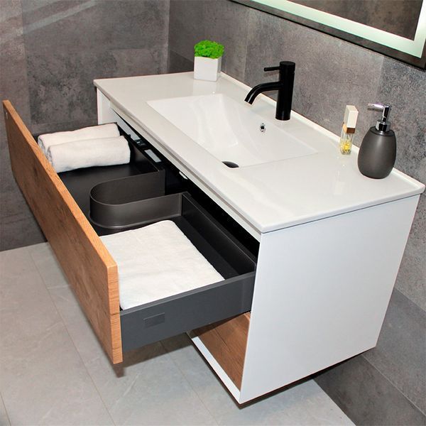 Тумба з раковиною REXON Reina RX95/100 Glossy White /Mo 19510M фото
